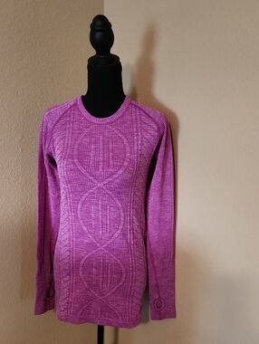 lululemon athletica Magenta Patterned Long Sleeve Top